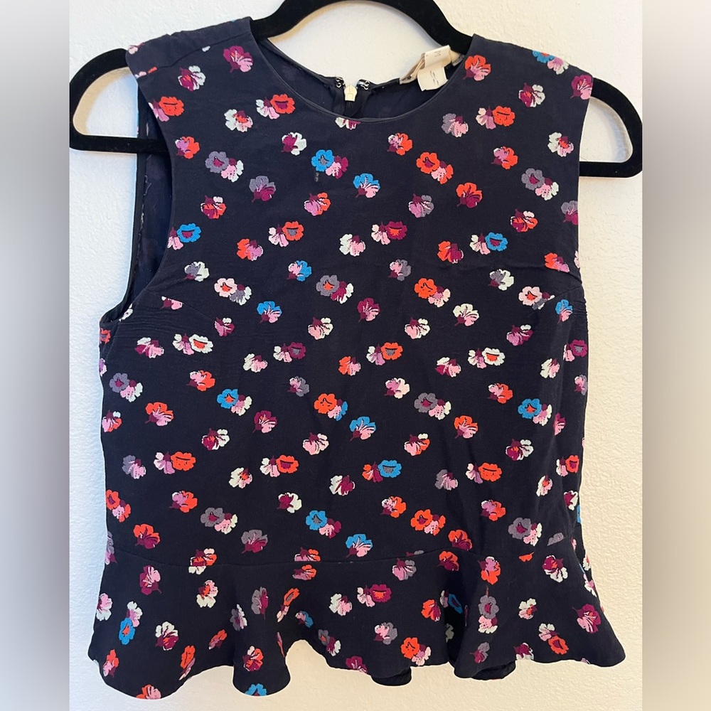 Rebecca Taylor sleeveless floral top sz 2